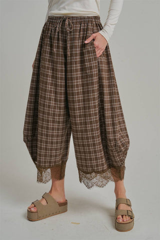 Autumn Muse Plaid Balloon Pants