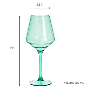 Unbreakable Colored Stemmed Wine Glasses Made From Shatterproof Tritan Bpa Free Plastic Reusable Col