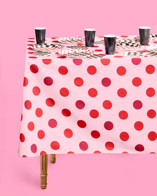 Circus Tablecloth | Pink Polka Dot Carnival Party Decor