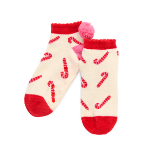Candy Cane Crush Slipper Socks