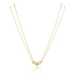 U Link Pave Necklace