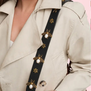 Bee Handbag Strap - Black