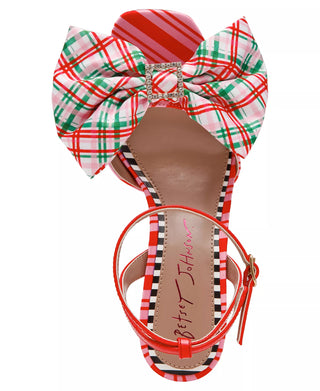 Betsey Johnson Rudolph Square Toe Ankle Strap Sandals