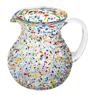 Mexican Hand Blown Glass Pitcher Premium Barware Gift Elegant Drinkware Collection