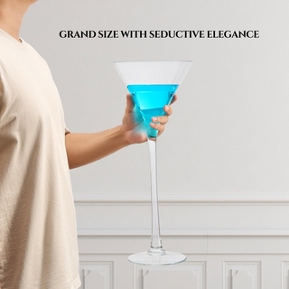 Worlds Largest Giant Martini Glass Huge 20 Inches 54 Oz Mega Glass Huge Stemware Clear Decorative Ha