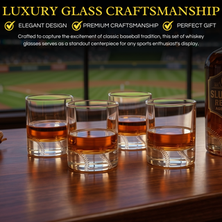 Baseball Whiskey Glasses Premium Barware Gift Elegant Drinkware Collection