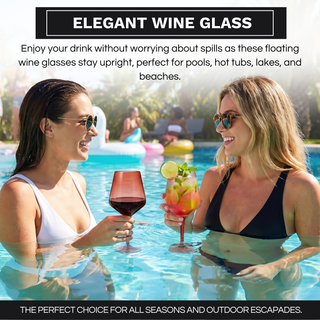Floating Wine Glasses For Pool Set Of 2 15 Oz Shatterproof Poolside Wine Glasses Tritan Plastic Reus