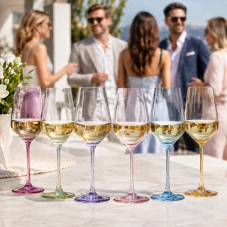 Colored Wine Glasses Premium Barware Gift Elegant Drinkware Collection