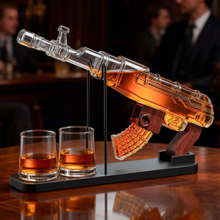 Gifts For Men Dad Guns Whiskey Decanter Set For Men Gun Decanter Detachable Magazine 2 Bullet Shot G