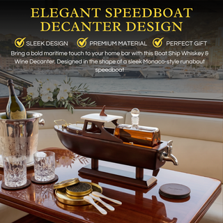 Boat Ship Whiskey Wine Decanter Ship Ship Decanter Set 800ML Drink Dispenser For Win