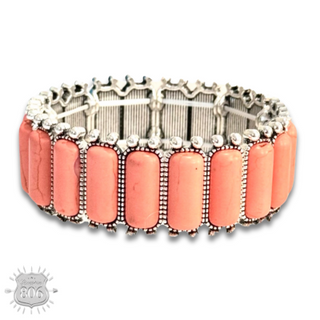 Western rectangle stone bracelet - LC