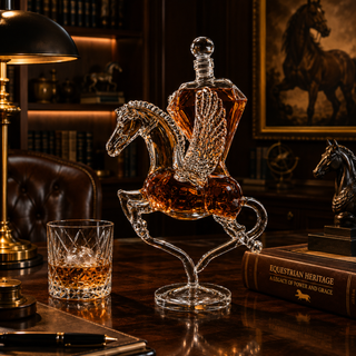 Pegasus Crystal Decanter For Wine Whiskey By 12 Tall For Spirits Whiskey Scotch Bour