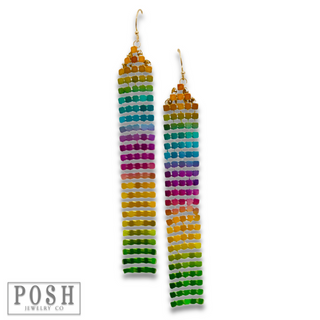 Mesh fringe earring - LC