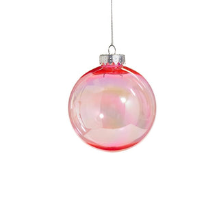 4" Bright Pink Seamless Iridescent Ball Ornament - Boutique Bella BellaOrnament