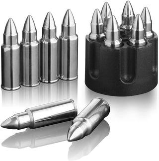 Whiskey Stones Bullets Stainless Steel Premium Barware Gift Elegant Drinkware Collection