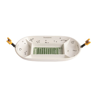 Divided Football Field Platter Set