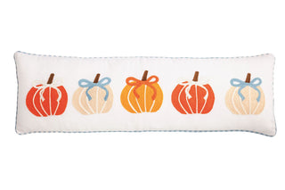 Pumpkin Long Embroidered Pillow