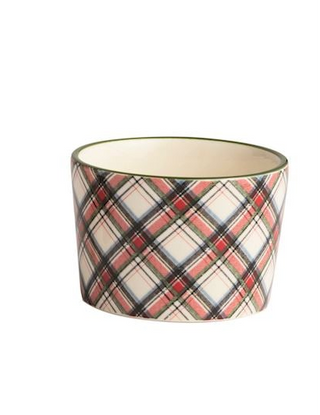 Tartan Christmas Tidbit Dishes - Assorted