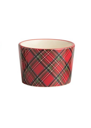 Tartan Christmas Tidbit Dishes - Assorted