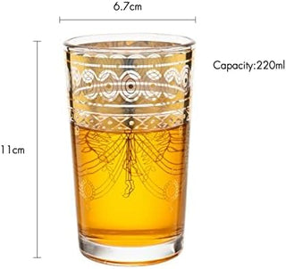 Gold Moroccan Glasses Artisan Hand Made Multipurpose 220 Ml 7 5 Oz Tea And Wine Morrocan Tumbler Mar