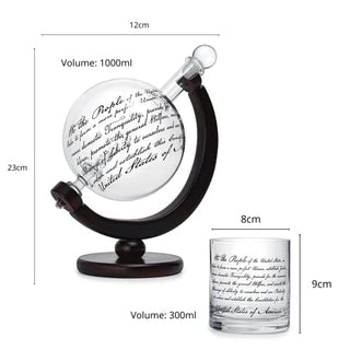 Attorney Whiskey Decanter Set By 850ML Whiskey Decanter With 2 10OZ U S Constitution