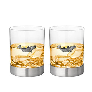 Fishing Whiskey Glasses Set Of 2 By Fisherman Gifts Fish Old Fashioned Whiskey Rum B