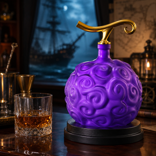 Fruit Whiskey Wine Decanter 34 Oz Anime Pirate Devil Colored Barware Anime Merch Purple Gold Fruit O