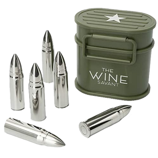 Whiskey Stones Ammunition Box Bullets Stainless Steel Set Of 6 1 75in Bullet Chillers The Wine Savan