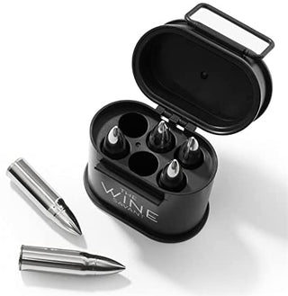 Whiskey Stones Ammunition Box Bullets Stainless Steel Set Of 6 1 75in Bullet Chillers The Wine Savan