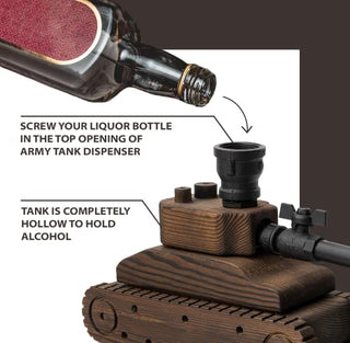 Tank Liquor Dispenser By Mahogany Wood Whiskey Decanter Gifts For Him Fathers Day Ve