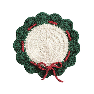 Christmas Wreath Crochet Trivet