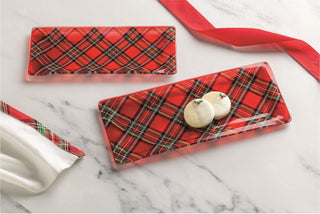 Tartan Glass Tray - Two Sizes