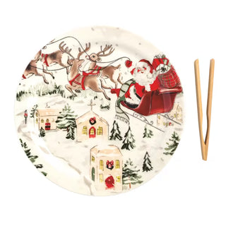 Santa Scene Plate Set