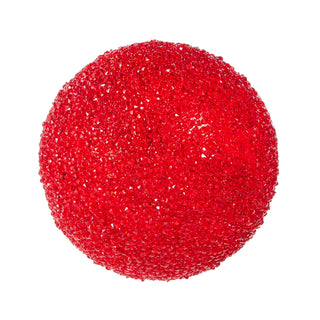 6" Red Glitter Ball Ornament