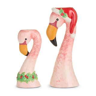 Christmas Flamingo Vase