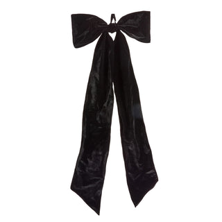 5' Oversized Black Velvet Bow