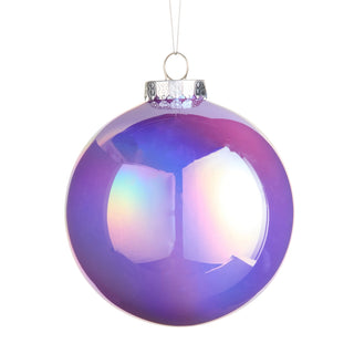 6" Purple Iridescent Ball Ornament