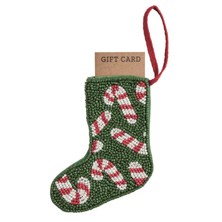 Beaded Stocking Ornaments/Gift Card Holder - Assorted