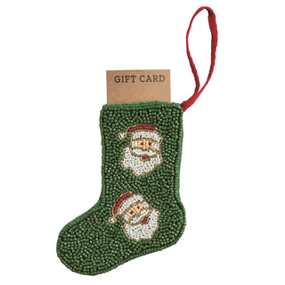 Beaded Stocking Ornaments/Gift Card Holder - Assorted