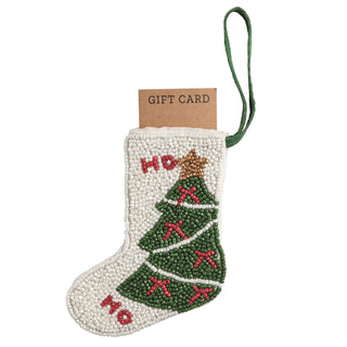 Beaded Stocking Ornaments/Gift Card Holder - Assorted