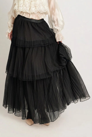 Onyx Glow Pleated Maxi