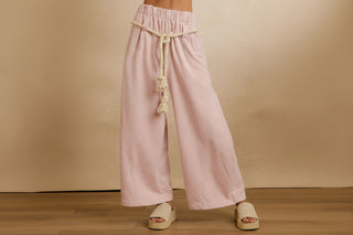 Refined Relaxation Barrel Leg Sweatpants - Pink