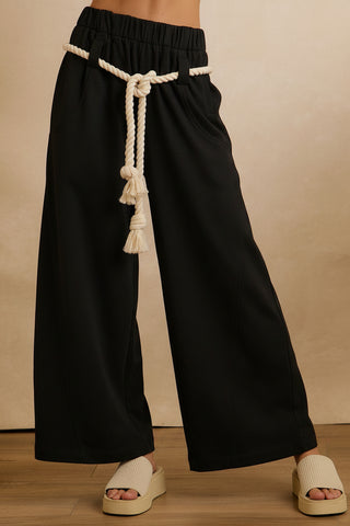 Refined Relaxation Barrel Leg Sweatpants - Black