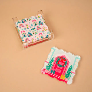 Sugarplum Lane Table Talk Acrylic Coaster Set