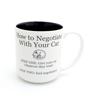 Cat negotiations mug, funny gift for crazy cat lady, cat mom