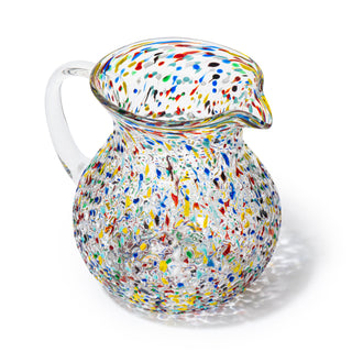 Mexican Hand Blown Glass Pitcher Premium Barware Gift Elegant Drinkware Collection