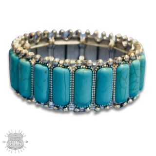 Western rectangle stone bracelet - LC