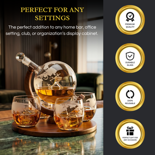 Helicopter Whiskey Decanter Gift Set Premium Barware Gift Elegant Drinkware Collection