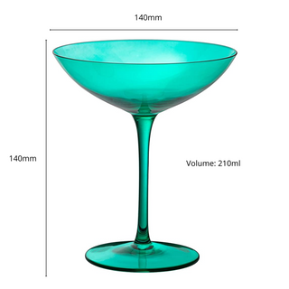 Teal Champagne Colored Coupe Glasses Set Of 2 By Elegant Mimosa Bar Glasses Ideal Fo