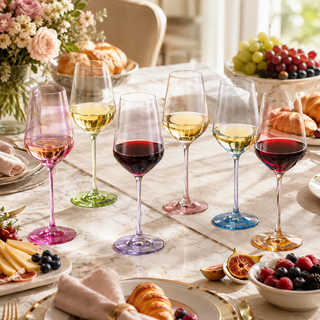 Colored Wine Glasses Premium Barware Gift Elegant Drinkware Collection